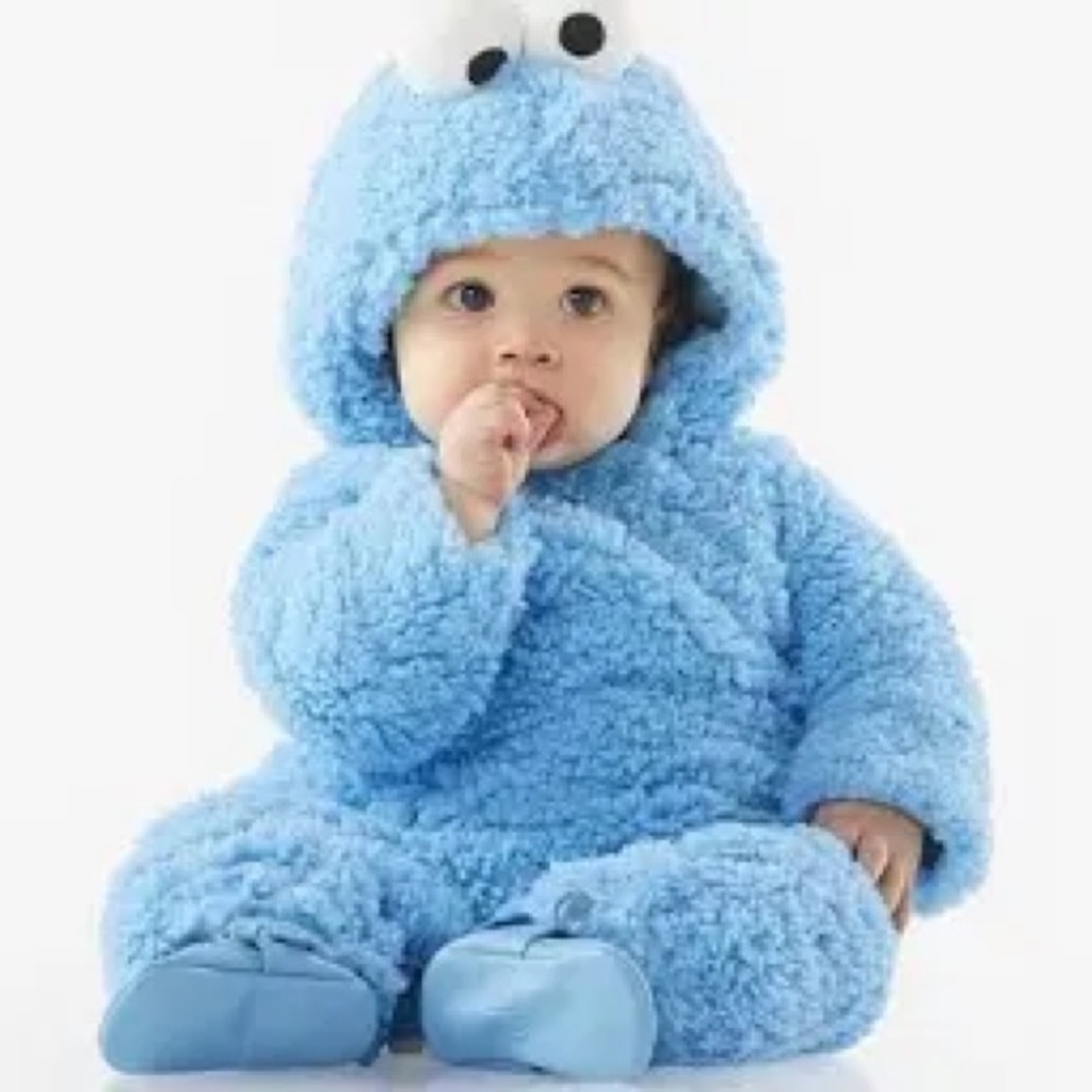 Pottery Barn Sesame Street Cookie Monster Costume Baby Size 0-6 Month